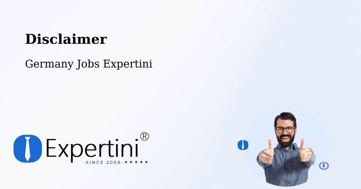Disclaimer – Wittenberg - Germany Jobs Expertini